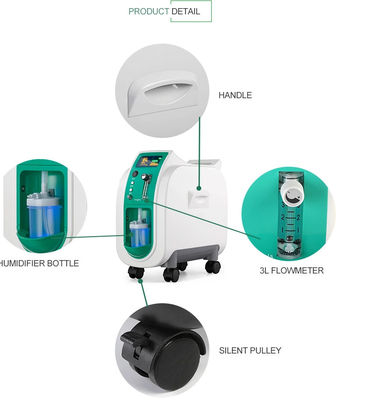 concentratore mobile dell'ossigeno 5L con l'attrezzatura di sanità di purezza del nebulizzatore 96%