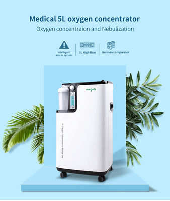 Concentratore medico bianco di plastica dell'ossigeno di 350va 5l con il sistema di allarme intelligente