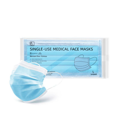 Maschera di protezione amichevole inodora di cura personale di Eco di 3 pieghe della maschera medica eliminabile di 99% BFE