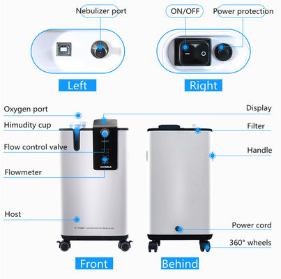 PSA 350VA concentratore portatile dell'ossigeno da 5 LPM con l'allarme intelligente di polverizzazione per il concentratio più basso di pressione più bassa